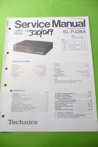 Service manual for technics - service,