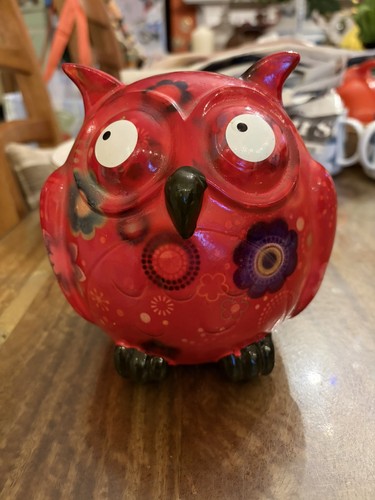Pomme pidou red ceramic owl - pomme,