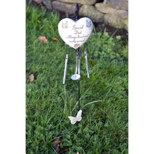 Special Dad Always Loved Sadly Missed Memorial Heart Wind Chime Graveside