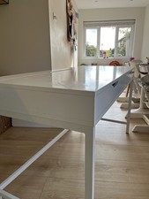 Ikea Alex White Desk With Drawers & Hidden Cable Compartment - Used