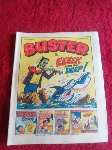 Old comic 1980 buster and - old,
