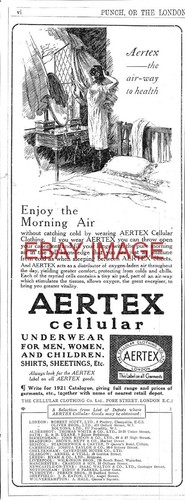 1921 advert aertex - 1921, 'aertex'