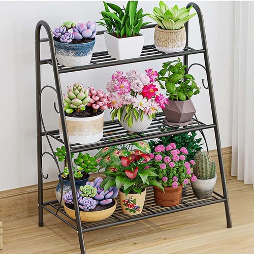 Tier iron plant stand - 3-tier,
