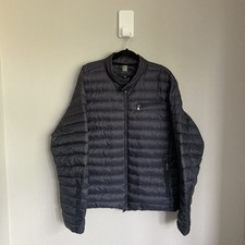 Hackett London Down Jacket Mens XXL 2XL Puffer Blue Padded Nylon Technical Coat