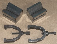 TWO Starrett No. 278 V Block and Clamp
