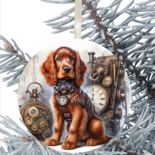 Red setter dog - red, bauble