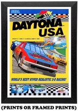 Daytona USA Arcade Racing Game (A5 A4 A3 Picture Print/Framed Poster) #255