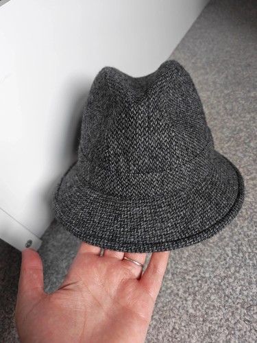Moon tweed trilby fedora hat - tweed,