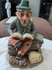 Tramp collection Ornamental Figure Ceramic Depicting A Hobo Reading