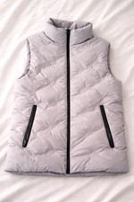 “Gray Quilted Puffer Vest