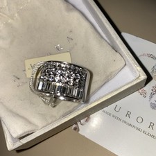 Aurora Silver Tone Ring With