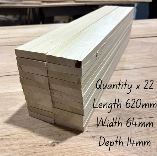 Planed tulipwood offcuts - planed,