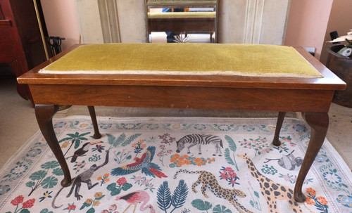 Antique queen anne ottoman - queen,