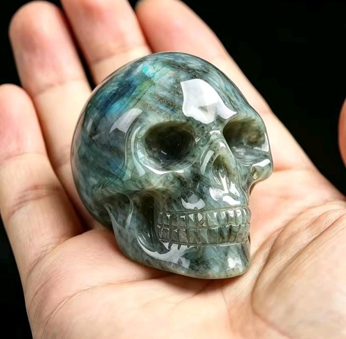 Labradorite crystal skull - labradorite,