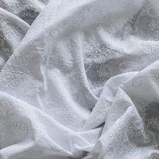 WHITE Paisley Cotton Lawn