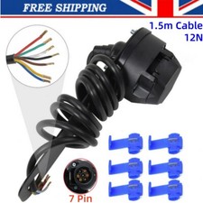 12N full Single Towing Electrics Towbar wiring kit Trailer Caravan Socket 7 Pins