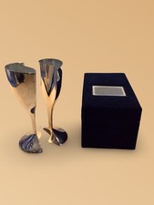 Medieval Gothic Wedding Cup Split Heart Shaped Chalice Goblet In Box 