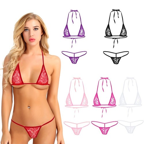 Women mesh sheer lace halter - women's,
