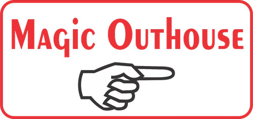 Magic outhouse with arrow sign - outhouse,