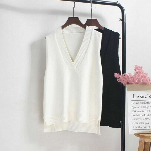 Knitted vest jumper womens - vest,