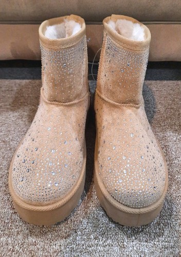 New platform sparkle boots - new,