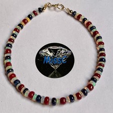 9CT GOLD FIRE OPAL, RUBY AND