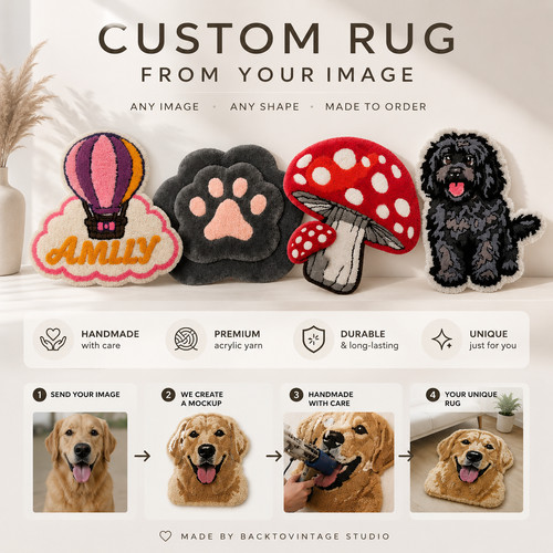 Personalised tufted rug - personalised,