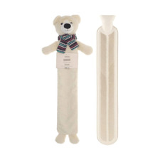 Long Hot Water Bottle 2L with Fluffy Faux Fur Cover – Pain Relief & Warmth