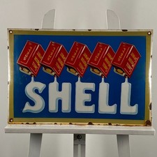 Shell Enamel Sign - 52x35cm