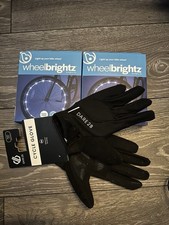 New: Wheelbrightz blue LED light string set of 2 plus cycling gloves 