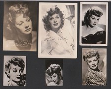 Vintage LUCILLE BALL  Six (6)  "Cards" 1940/50s