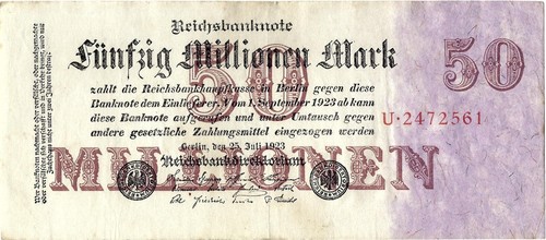 Reichsbanknote million mark - 50,