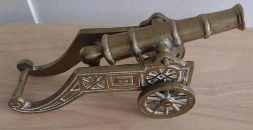Vintage antique brass cannon