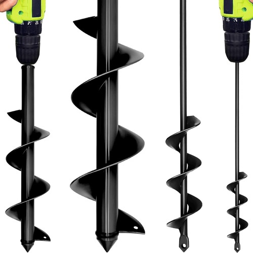 Auger spiral drill bit - bit, garden