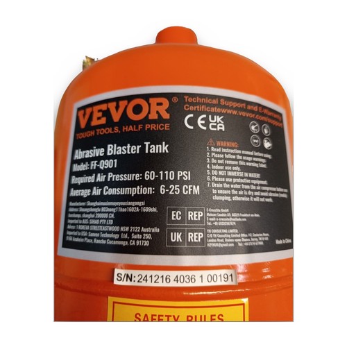 Vevor sand blasting machine - sand,