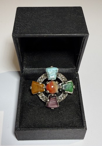 Signed miracle brooch silver - miracle,