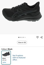 ASICS Jolt Womens Black Trainers Size UK 5.5