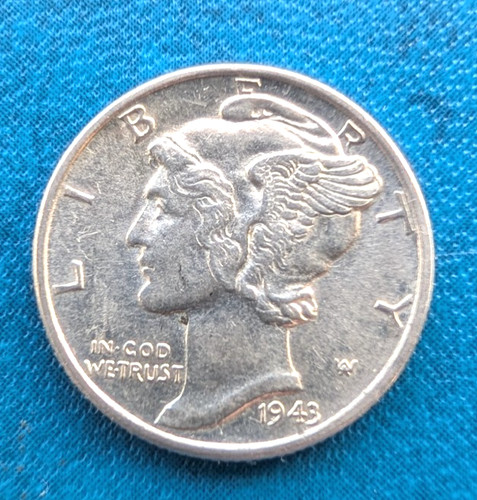 1943 usa mercury silver - 1943, p