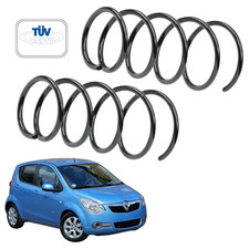 Front Suspension Coil Springs Pair For Vauxhall Agila 1.0 1.2 2008-2014 TUV