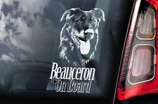 Beauceron on Board, Car Window Sticker, Dog Sign, Pet Owner Gift -V123