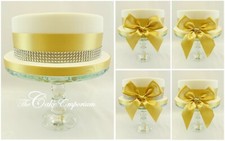 Gold Satin Ribbon Bows