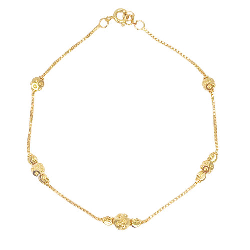 22ct yellow gold diamond cut - 22ct,