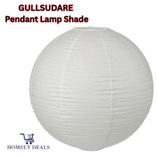 IKEA GULLSUDARE Pendant Lamp Shade 45cm White Handmade Rice Paper Decor New