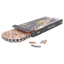 Premium AFAM 525 XHR3 Chain with Rivet Lock - Gold for Motorcycles up to 1000ccm Su