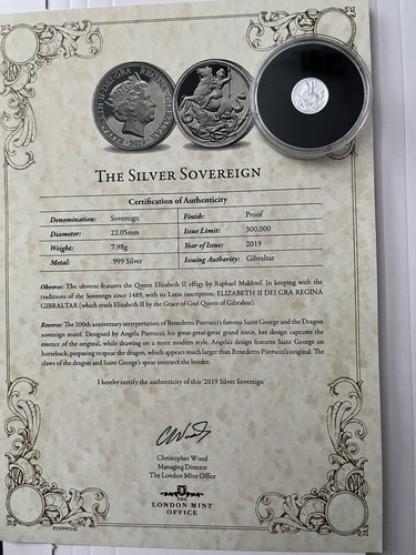 Silver sovereign - silver,