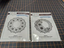 Creative Expressions Julia's Magnolia Circle Stamps And Su Flower Posy Stamp Set