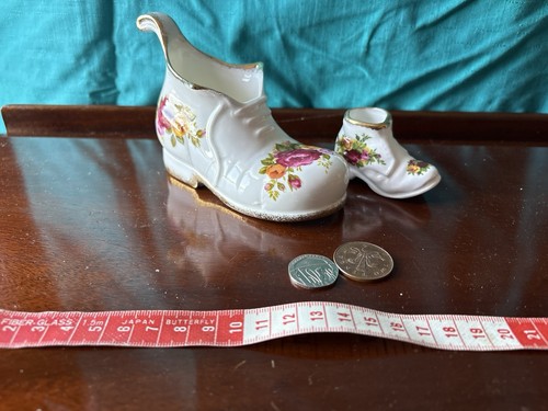 Vintage bone china boots - bone,