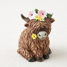Highland Cow Ornament Resin