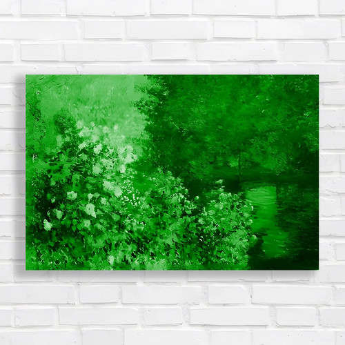 Vibrant autumn woodland green - woodland,