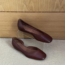 Cara London Women's Tan Brown Leather Open Sided Flat Shoes UK 3 / EUR 36 - NEW